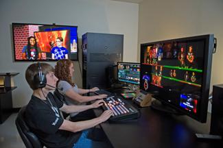 Students in Control Room