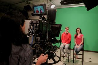Students in TV Studio